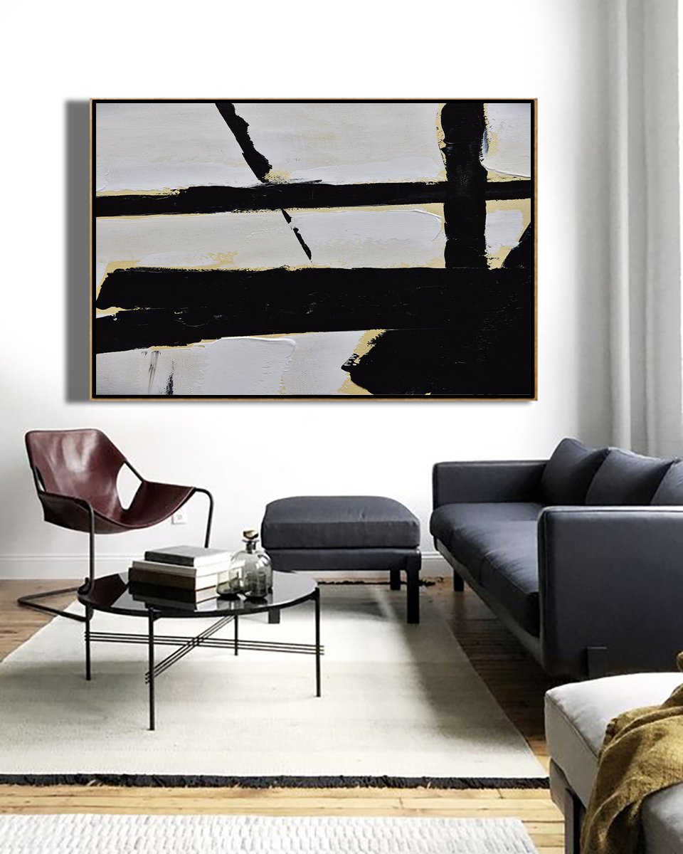 Horizontal Palette Knife Minimalist Art #C42Z - Click Image to Close